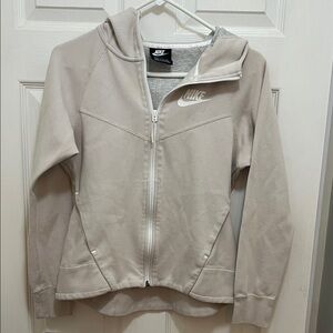 Nike Light Beige Hoodie with Logo